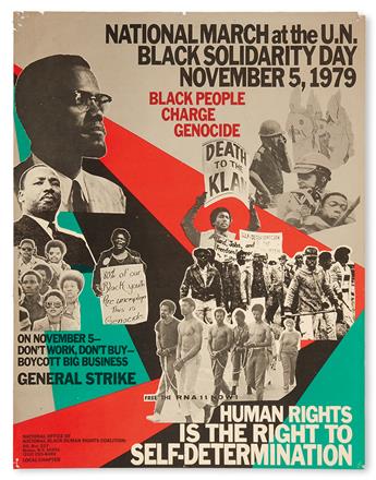 (ISLAM.) MALCOLM X. Group of 3 Malcolm X posters.